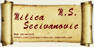 Milica Sečivanović vizit kartica